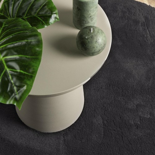 Tæppe Sort 140x200 cm Polyester Med Antiskrid