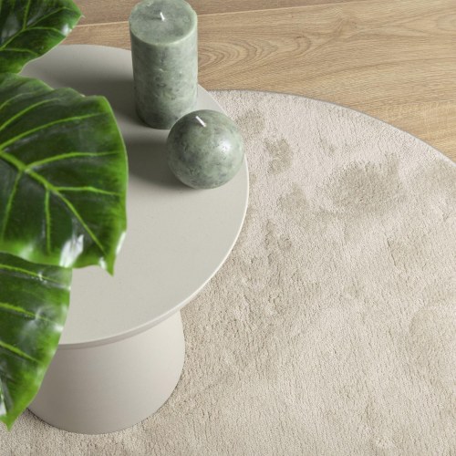 Tæpper Beige Polyester 140 x 200 cm Skridsikker Områdetæppe