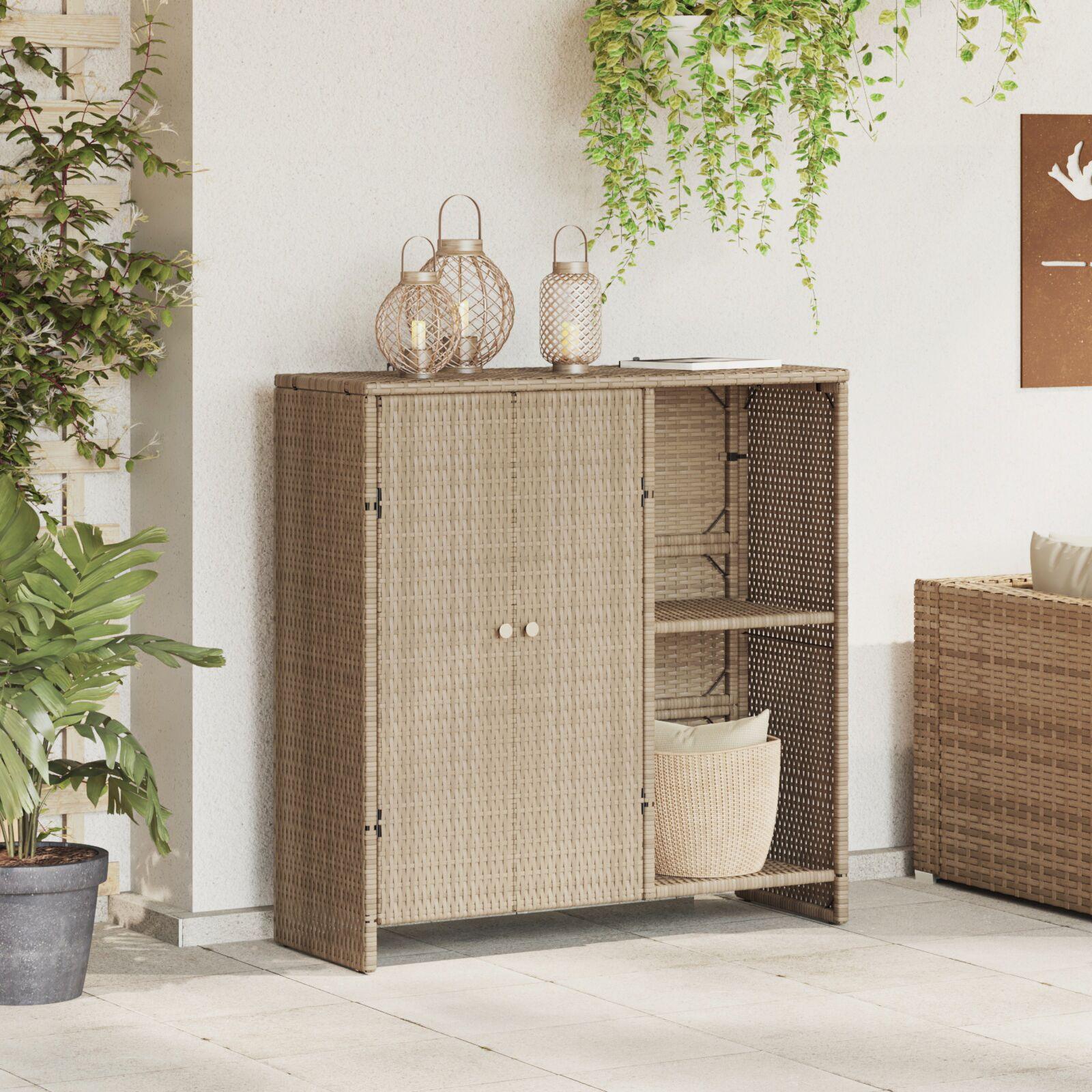 Opbevaringsskab med opbevaring Beige 100 x 36 x 102 cm Rattan