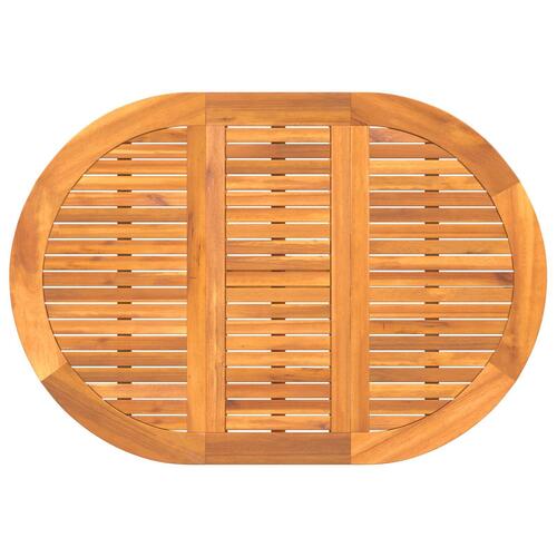 Sammenklappeligt Smørrebrødsbord 110x60x72 cm i Massivt Akacietræ - Oval