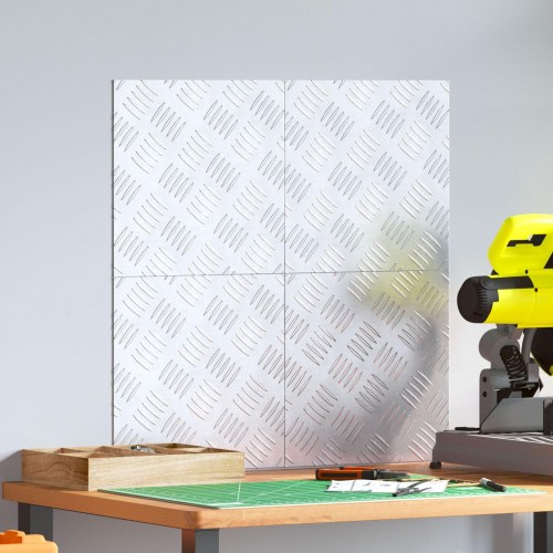 Aluminium Checker Plader 4 stk Skridsikre 30x30 cm