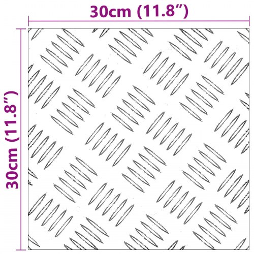Aluminium Checker Plader 4 stk Skridsikre 30x30 cm