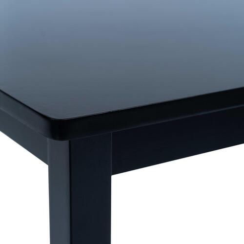 Spisebord 114 x 71 x 75 cm massivt gummitræ sort