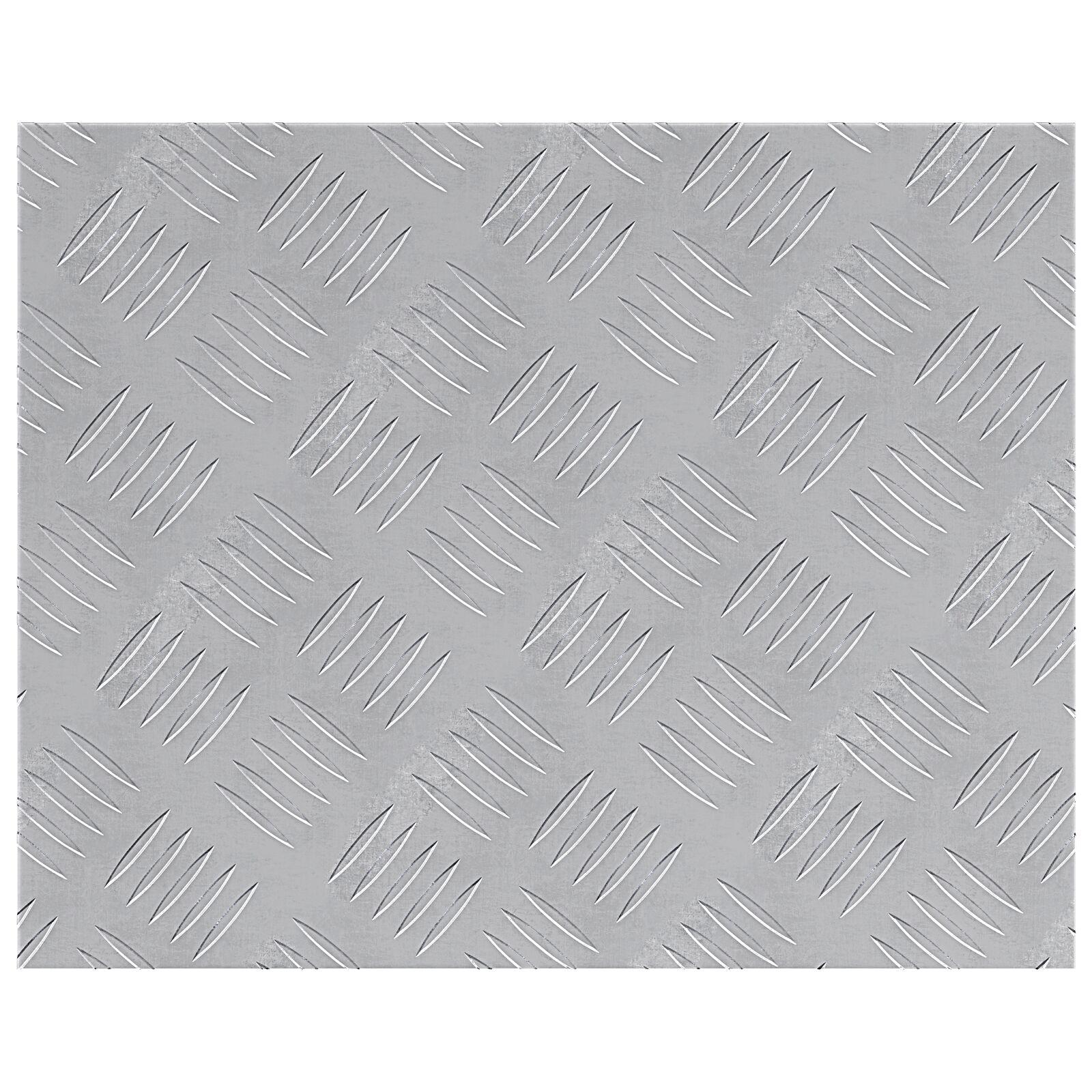 Trappemåtter i aluminium - 4 stk rektangulære, sølv 50 × 40 cm