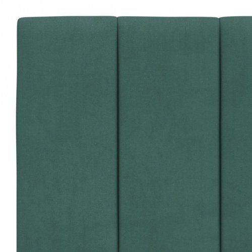 Sengeramme med LED uden madras Hanko 180x200 cm velour mørkegrøn