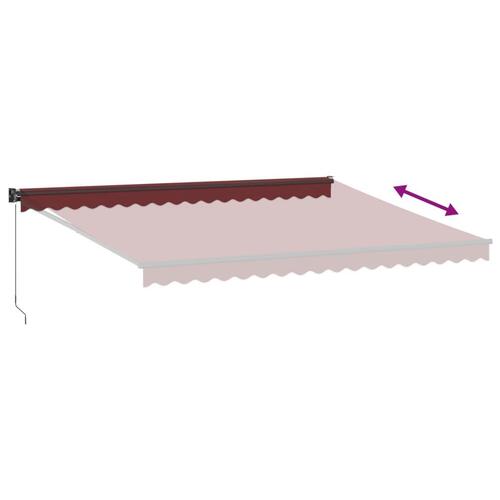 Markise 450x300 manuel betjening bordeauxfarvet