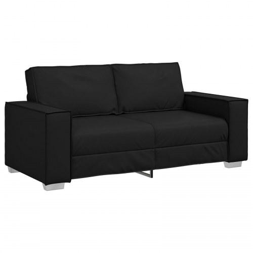 2-personers sofa Sort 140 cm Kunstlæder