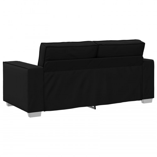 2-personers sofa Sort 140 cm Kunstlæder