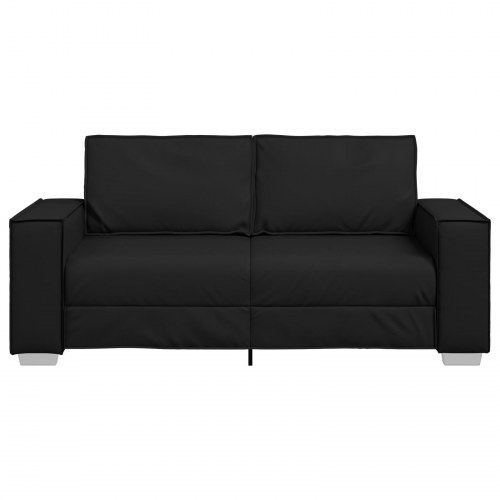 2-personers sofa Sort 140 cm Kunstlæder