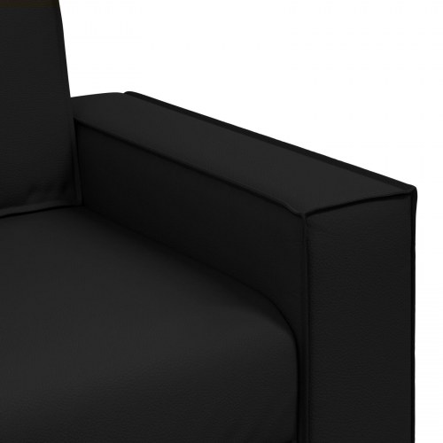 2-personers sofa Sort 140 cm Kunstlæder