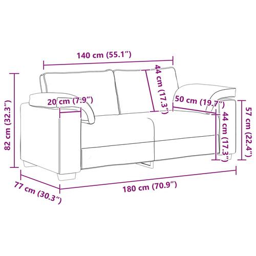 Sofa Brun Polyester Medium Aftagelige betræk 3-personers sofa