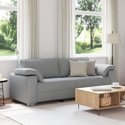 3-personers sofa i lysegrå stof - 178 cm
