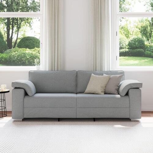 3-personers sofa i lysegrå stof - 178 cm