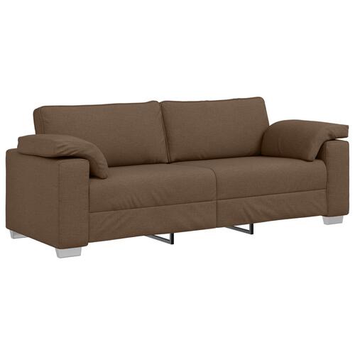 3-personers sofa i brun stof, 178 cm