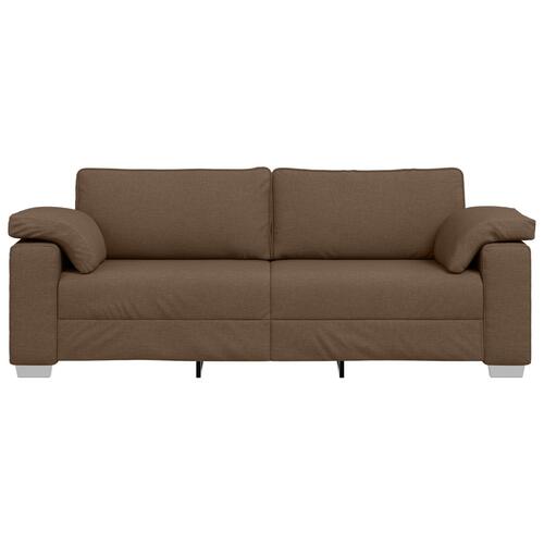 3-personers sofa i brun stof, 178 cm