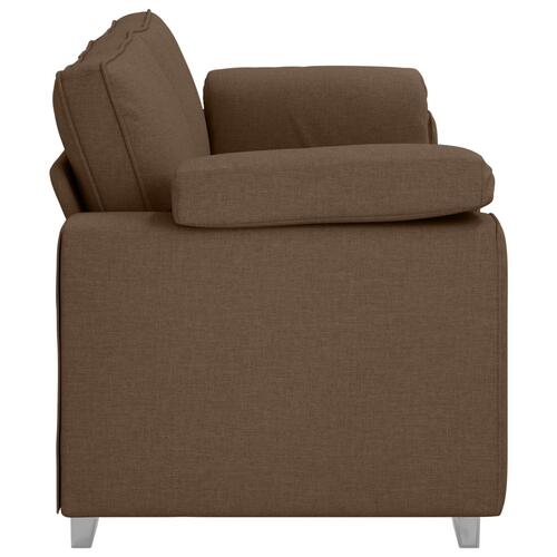 3-personers sofa i brun stof, 178 cm