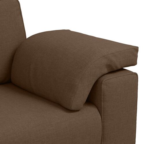 3-personers sofa i brun stof, 178 cm
