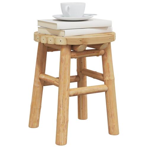 Lav Skammel Rund Ø30x36 cm i Bambus