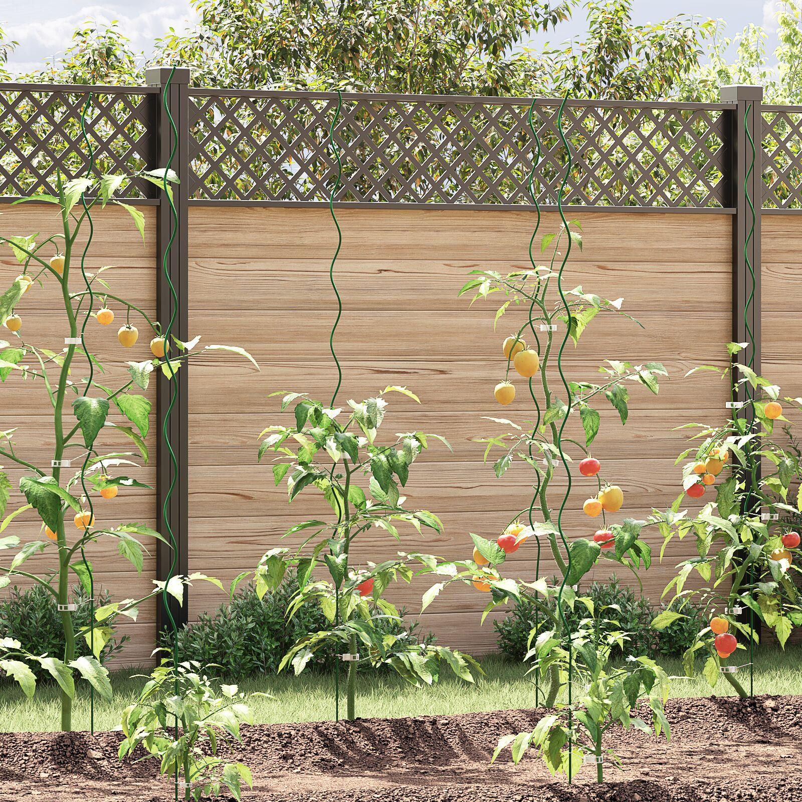 Spiral plantestøtter 20 stk Grøn 170 cm PVC-belagt stål