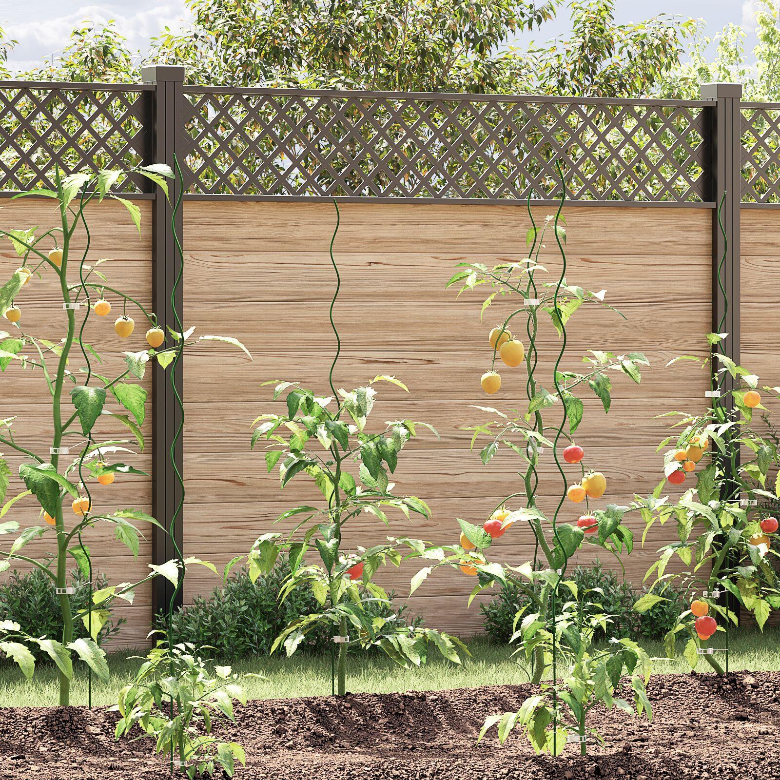 Spiral plantestøtter 50 stk Grøn 150 cm PVC-belagt stål