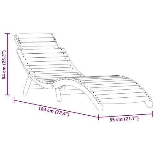 Solsenge 2 stk Solid Akacietræ