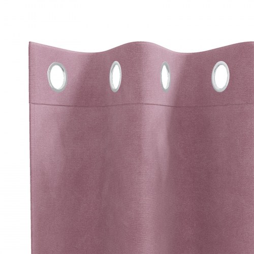 Blackout Gardiner med Øjer 2 stk Mørk Pink Velour