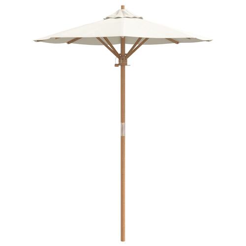Haveparasoll Cremehvid 150x210 cm i Bambus