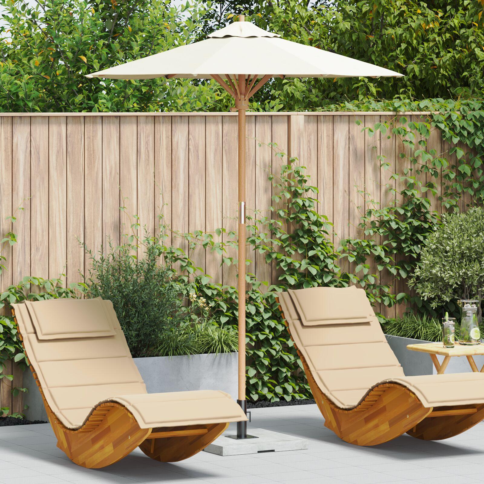 Haveparasol Cremehvid 180 x 180 x 230 cm Bambus