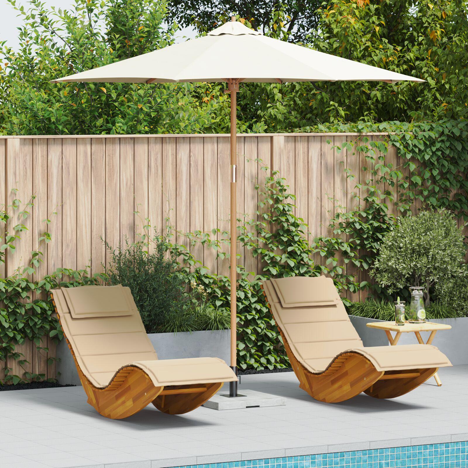 Haveparasol Cremehvid 270 x 270 x 260 cm Bambus