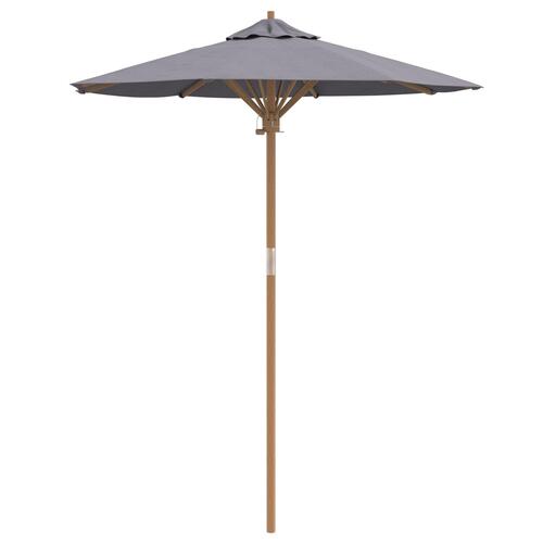 Haveparasol Mørkegrå 180x230 cm Bambus