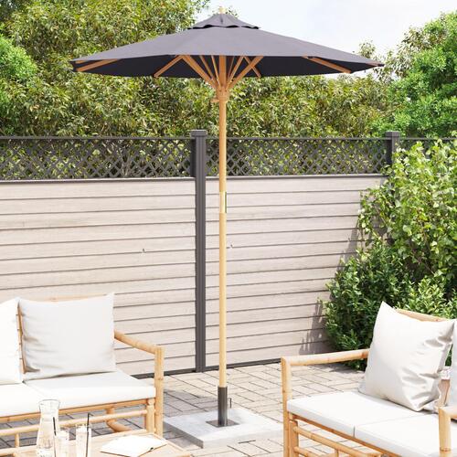 Haveparasol Mørkegrå 180x230 cm Bambus