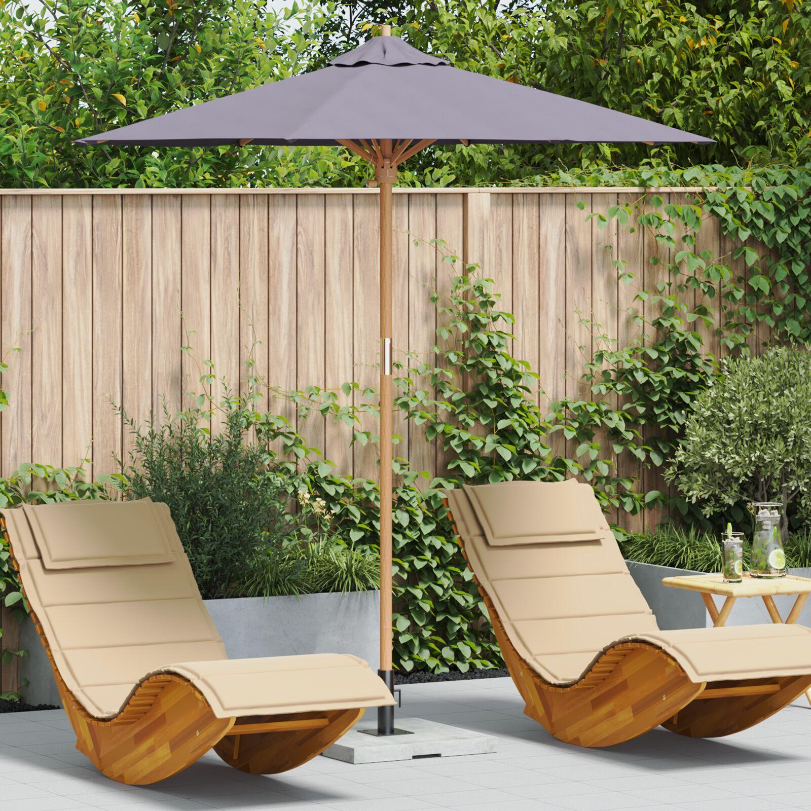 Haveparasol Mørkegrå 217 x 217 x 230 cm Bambus
