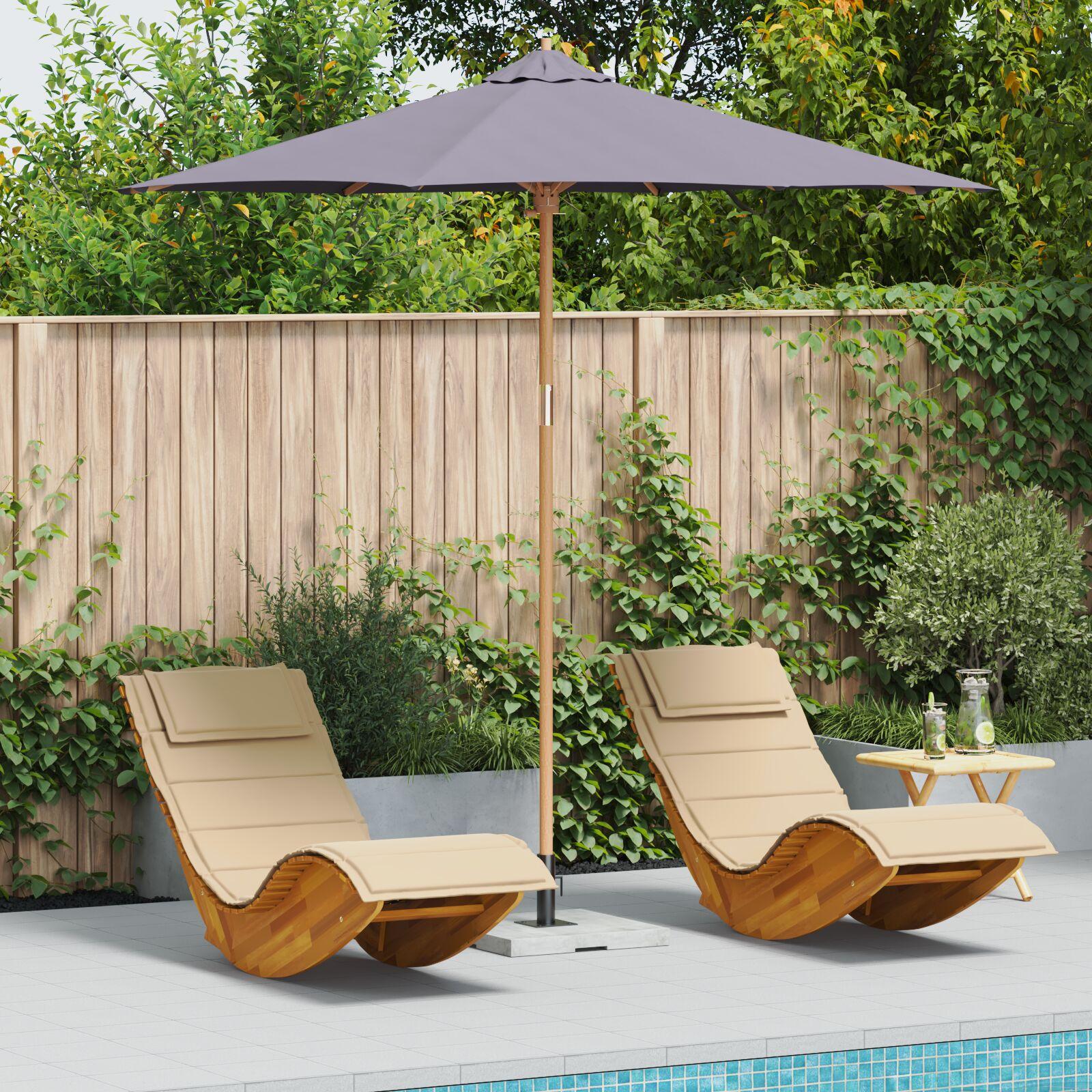 Haveparasol Mørkegrå 270 x 270 x 260 cm Bambus