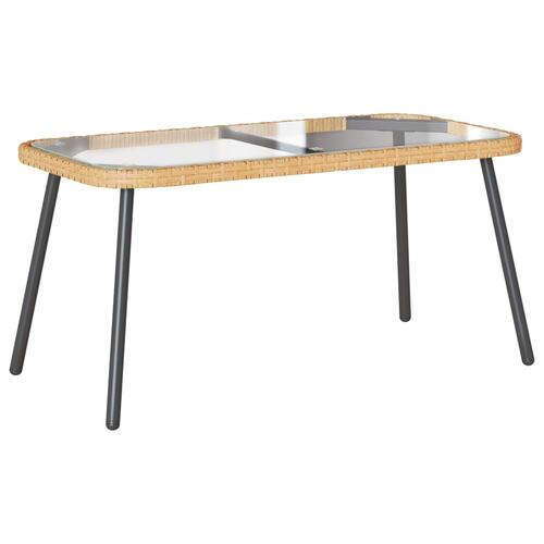 Kaffe Bord Naturlig 90x45x42 cm Poly Rattan