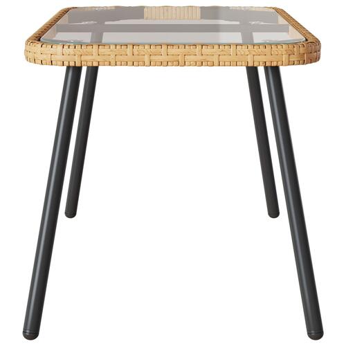 Kaffe Bord Naturlig 90x45x42 cm Poly Rattan