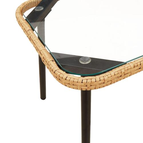 Kaffe Bord Naturlig 90x45x42 cm Poly Rattan