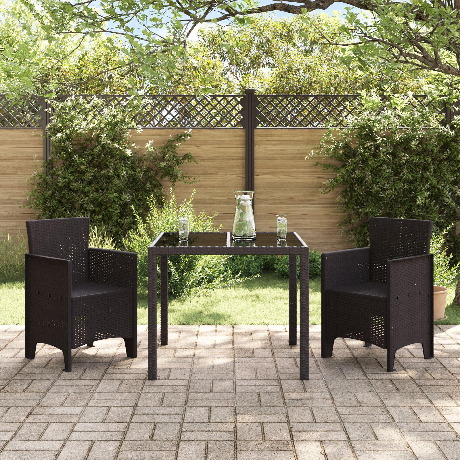 Have Stol 2 stk Brun 53 x 49 x 85 cm PP