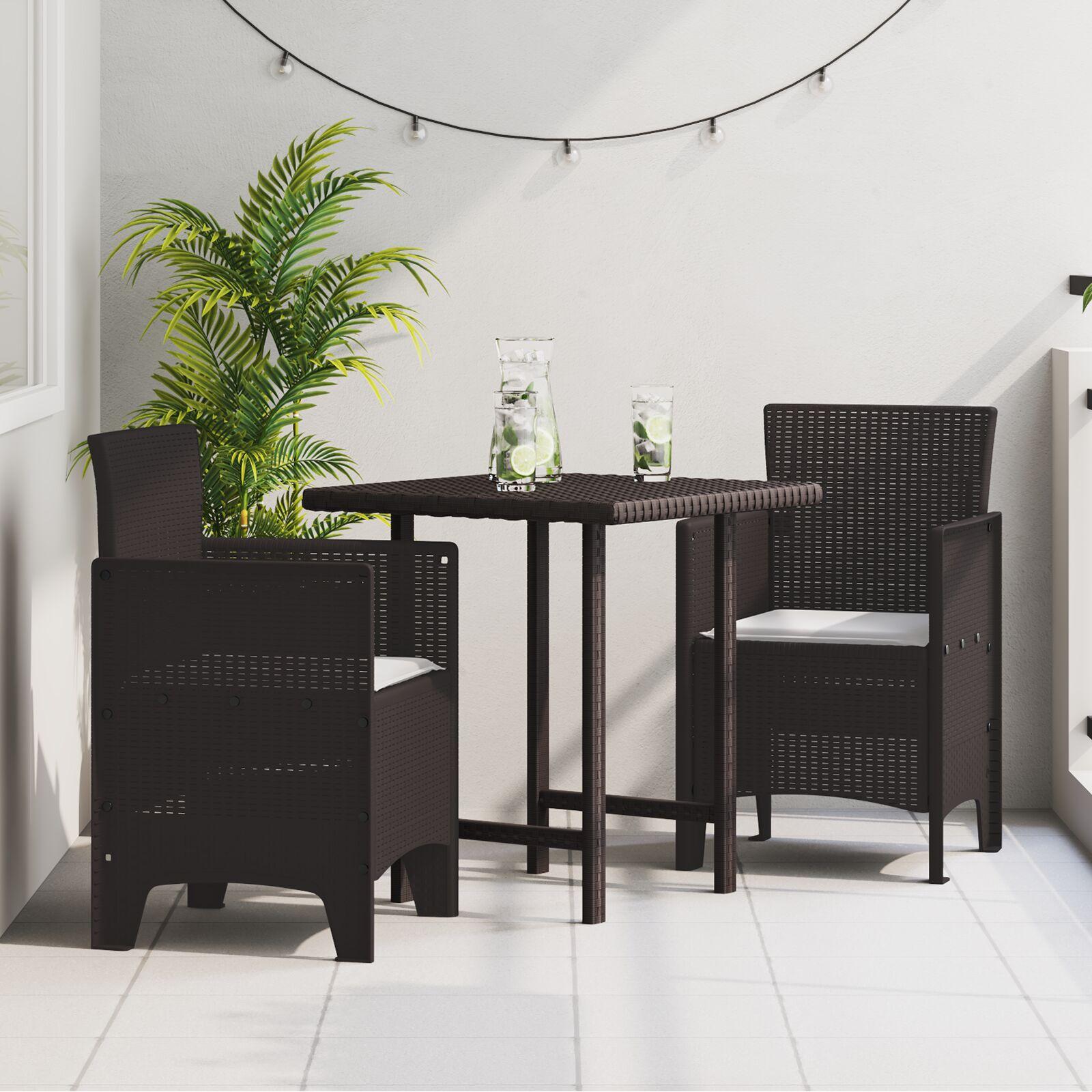 Have Stol 2 stk Brun 53 x 49 x 85 cm PP