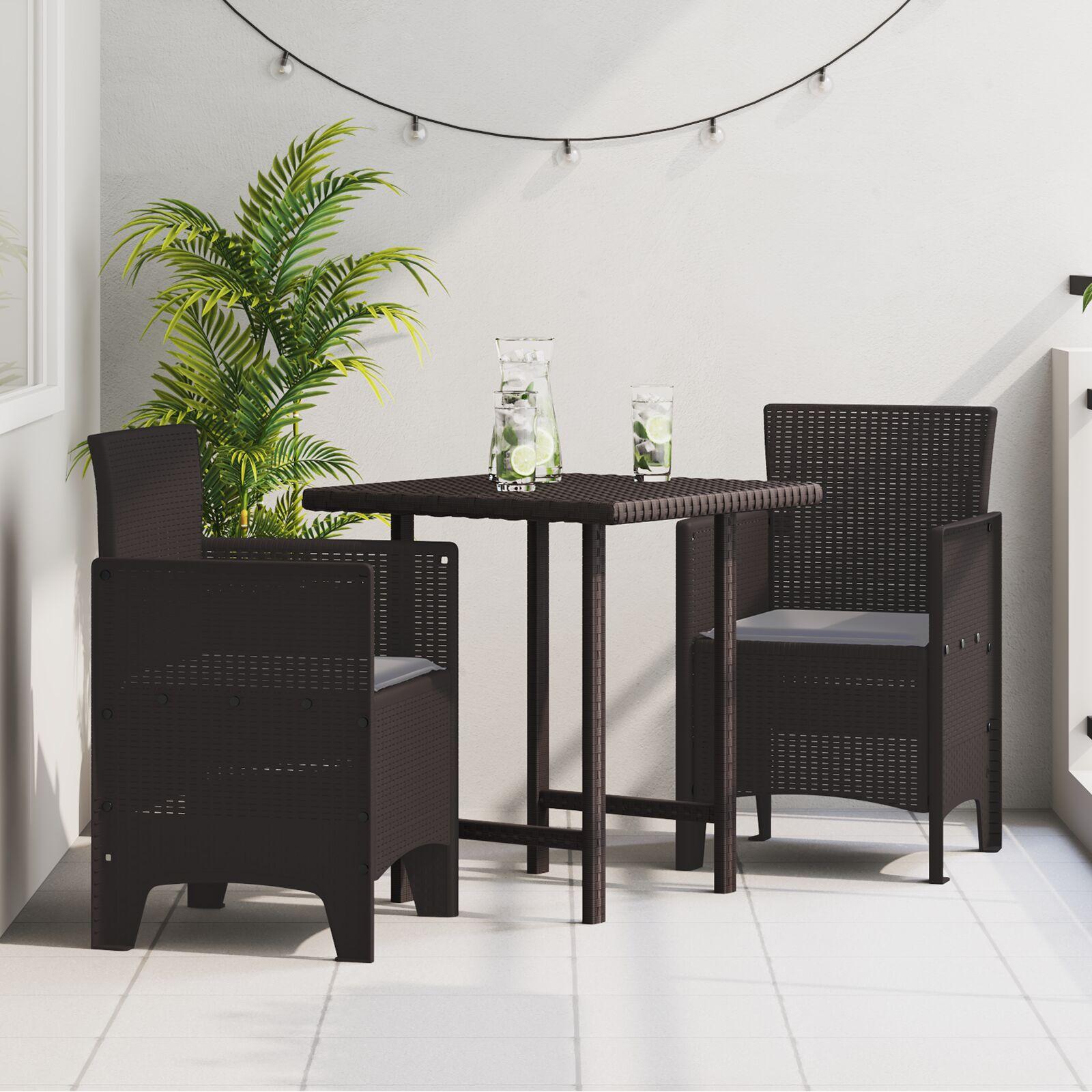 Have Stol 2 stk Brun 53 x 49 x 85 cm PP