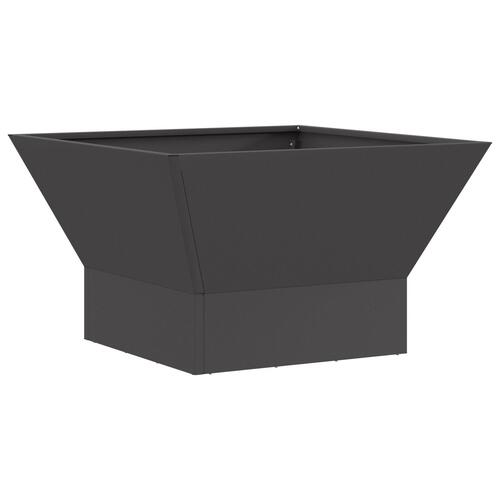 Fyrfadslys Fyr Firkantet Sort 60x60x35 cm Stål