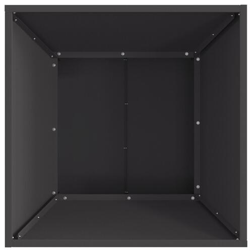 Fyrfadslys Fyr Firkantet Sort 60x60x35 cm Stål