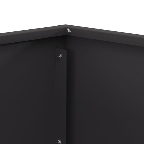 Fyrfadslys Fyr Firkantet Sort 60x60x35 cm Stål