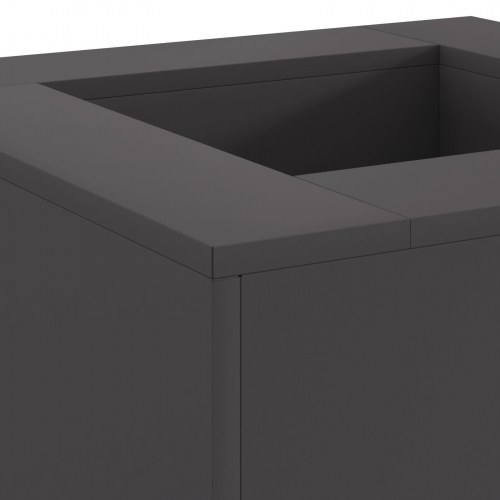 Fyrsted Firkantet Sort 60x60x30 cm Stål