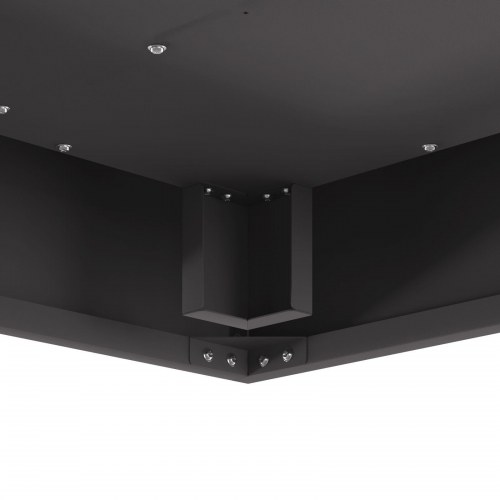 Fyrsted Firkantet Sort 60x60x30 cm Stål