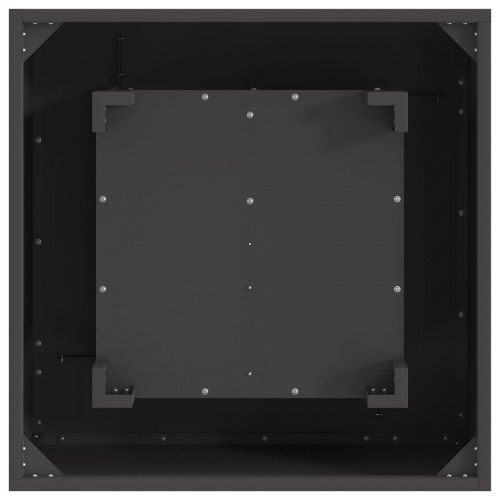 Fyrsted Firkantet Sort 60x60x30 cm Stål