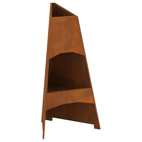 Fyrfad Pyramide 50x45x95 cm Vejrbestandigt Stål