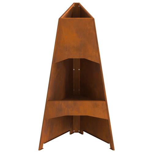 Fyrfad Pyramide 50x45x95 cm Vejrbestandigt Stål