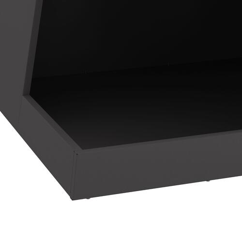 Pejs med brændstofopbevaring Sort 50x50x100 cm Stål