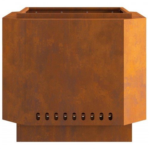 Røgfri ildsted 58x58x51 cm i vejrbestandigt stål