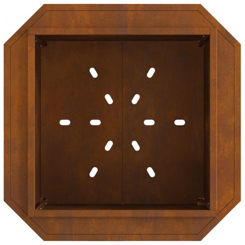 Røgfri ildsted 58x58x51 cm i vejrbestandigt stål